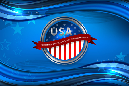 Flag of USA Vector illustration Designのイラスト素材