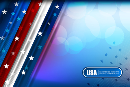 Flag of USA background Vector illustration Designのイラスト素材