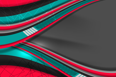 Vector illustration of Abstract Wavy Background with triangles texture for business banner and advertising web designのイラスト素材