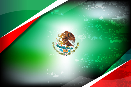 Mexico flag background for Independence Day and other events, Vector illustrationのイラスト素材