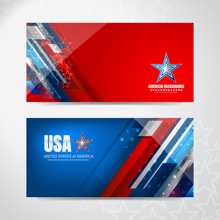 American Flag background for independence, veterans, labor, memorial day and other events, Vector illustration Designのイラスト素材