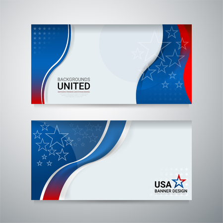 American Flag background for independence, veterans, labor, memorial day and other events, Vector illustration Designのイラスト素材