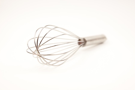 Eggbeater isolated on white focused on the wires の写真素材