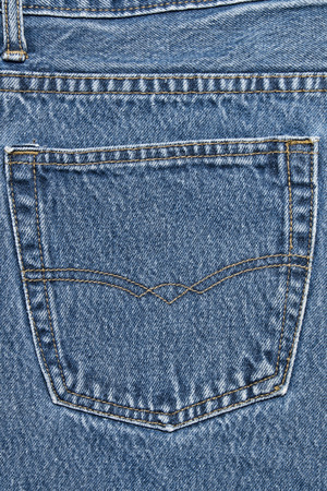 Blue denim jeans  workers pocketの写真素材