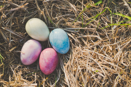 Copyspace background of Easter eggs.の写真素材