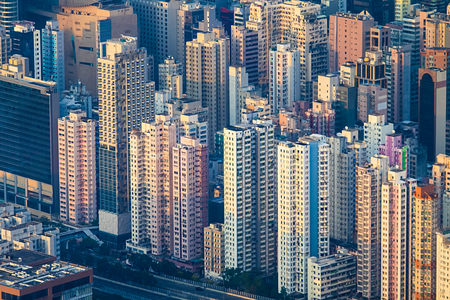Hong Kong, China - FEB 10, 2017: This is actually a combined building of Montane Mansion, Yick Cheong Buildingのeditorial素材