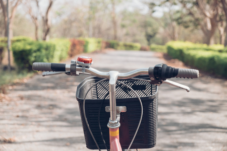 Bike in the park. Vintage tone.の写真素材