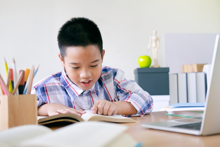 Back to school! Education and learning concept.  Kid is learning in class.の写真素材