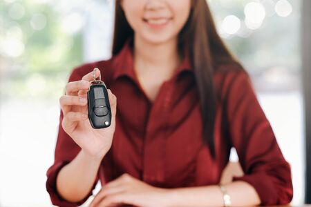 Business concept, car insurance, sell and buy car, car financing, car key for Vehicle Sales...