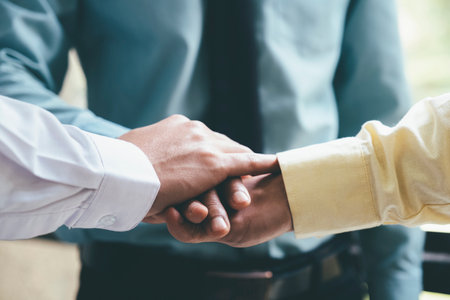 Hands of success startup business teamwork.Teamwork Togetherness Collaboration Concept.