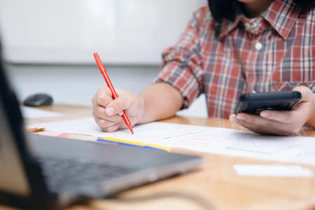 Programmer and UX UI designer working in a software development and coding technologies. Mobile and website design and programing development technology.の写真素材