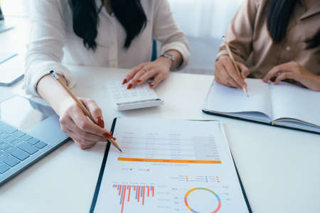 Businessmen teamwork meeting to discuss the investment.の写真素材