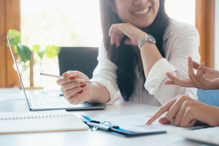 Businessmen teamwork meeting to discuss the investment.の写真素材