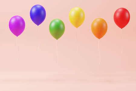 PRIDE balloon symbol for LGBTQ+. 3D Randering.の写真素材