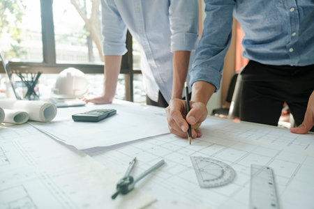 Engineer, architects working together.の写真素材