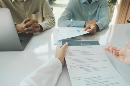 Job interview. Human resource manager interviewing the candidate.の写真素材