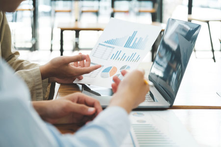 Businessmen teamwork meeting to discuss the investment.の写真素材