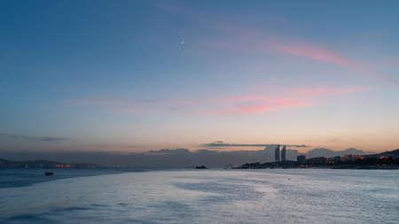 Xiamen city with sea scenery