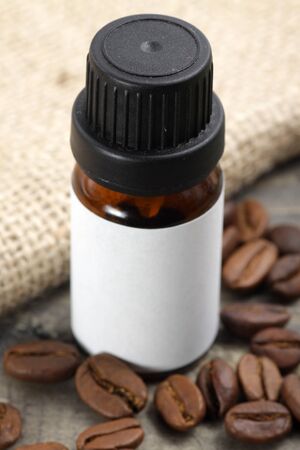 Picture of a bottle mockup that usually used as  essential oil packaging.の写真素材