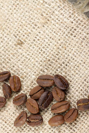 Close up shoot of medium roasted arabica coffee beansの写真素材