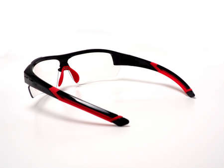 Picture of anti UV sunglasses that suitable for outdoor activity to protect eyes from UV light. Shoot on white isolated background.の写真素材