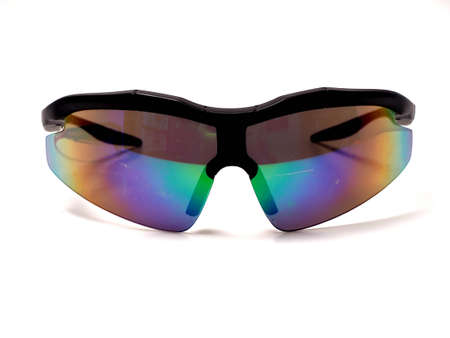 Picture of anti UV sunglasses that suitable for outdoor activity to protect eyes from UV light. Shoot on white isolated background.の写真素材