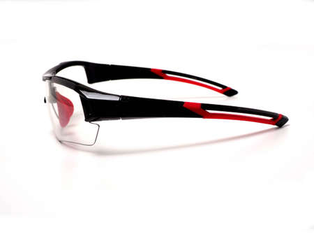 Picture of anti UV sunglasses that suitable for outdoor activity to protect eyes from UV light. Shoot on white isolated background.の写真素材