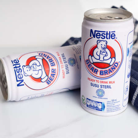 Jakarta, 25 July 2021. Bear Brand, an UHT Canned milk that very popular in Indonesiaのeditorial素材