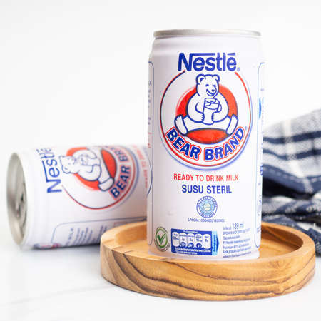 Jakarta, 25 July 2021. Bear Brand, an UHT Canned milk that very popular in Indonesiaのeditorial素材