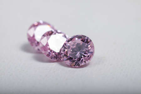 Macro shot of beautiful colored sparkling syntethic diamond that made from glassの写真素材