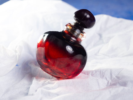 Picture of a beautiful cherry shape perfume bottleの写真素材