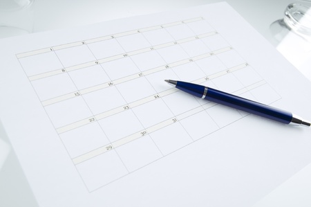 A blank calendar for appointments