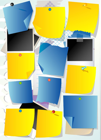 abstrakt paper notesのイラスト素材