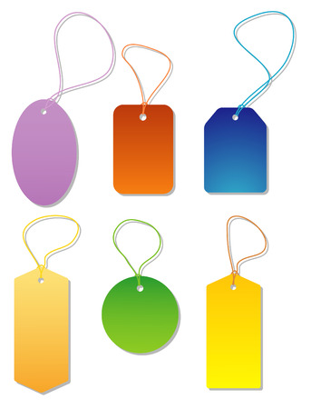 set of tagsのイラスト素材