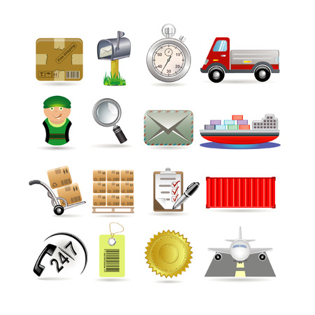 Delivery icon setのイラスト素材