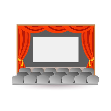 movie stage theaterのイラスト素材