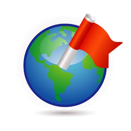 world and flagのイラスト素材