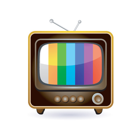 retro televisionのイラスト素材