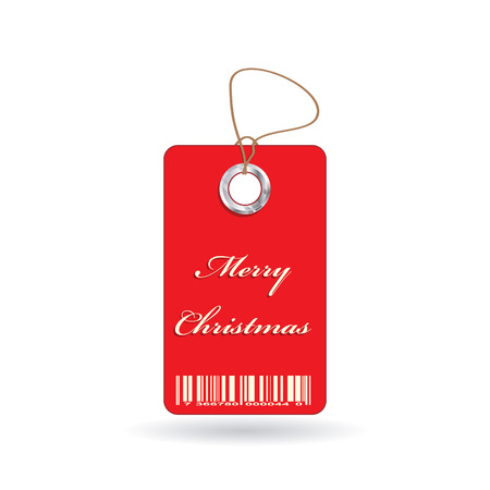 Red Christmas tagのイラスト素材