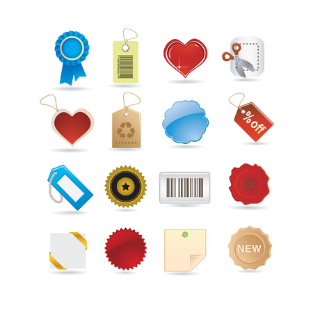tags icon setのイラスト素材