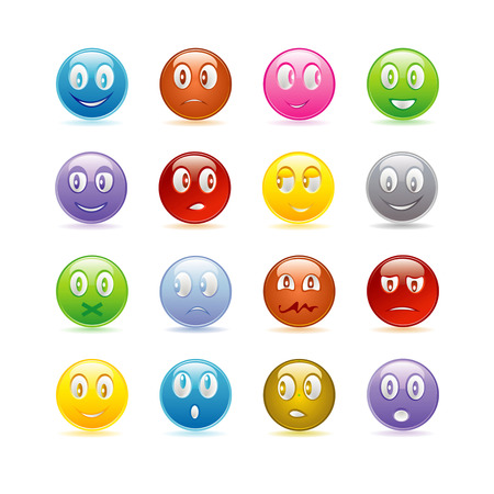 Smily icons setのイラスト素材