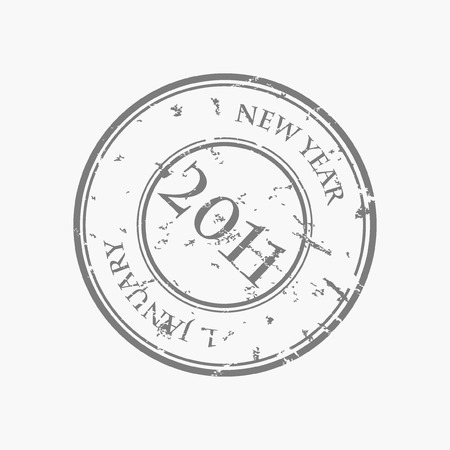 New Year stampのイラスト素材