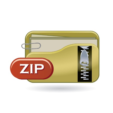 zip document iconのイラスト素材