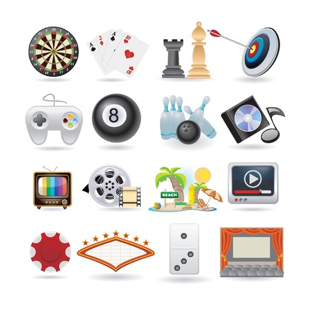 set of entertainment icons のイラスト素材