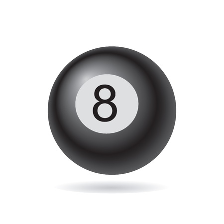 black billiard ballのイラスト素材