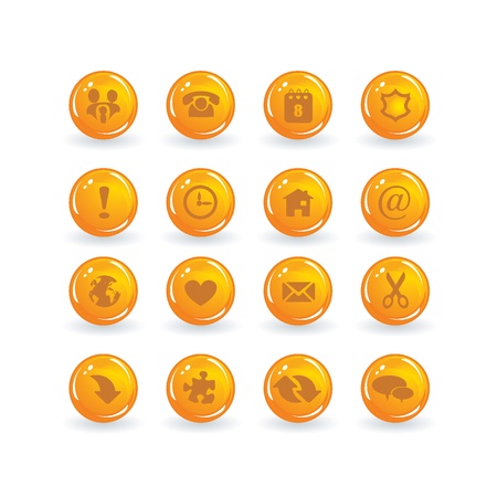 button iconsのイラスト素材