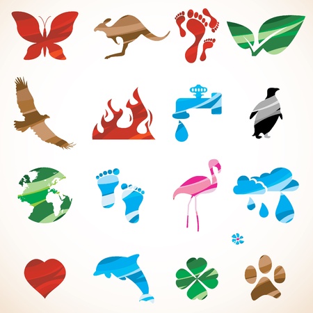 design elements signs and animalsのイラスト素材