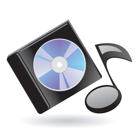 disk and noteのイラスト素材