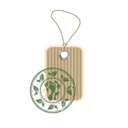 paper tag with stamp のイラスト素材
