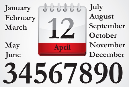 calendar setのイラスト素材